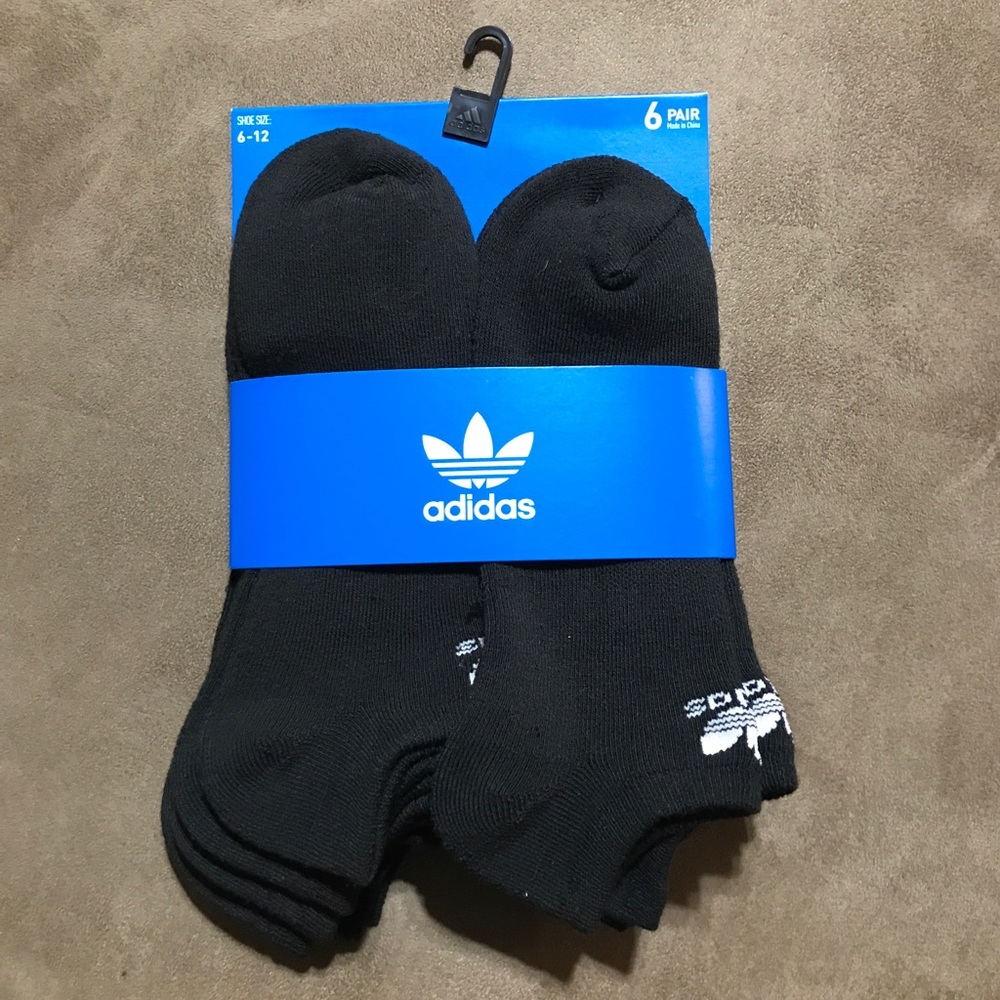 Adidas black ankle socks sz 6-12